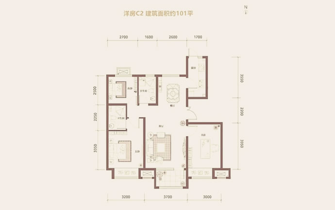 K2十里春风洋房C2户型